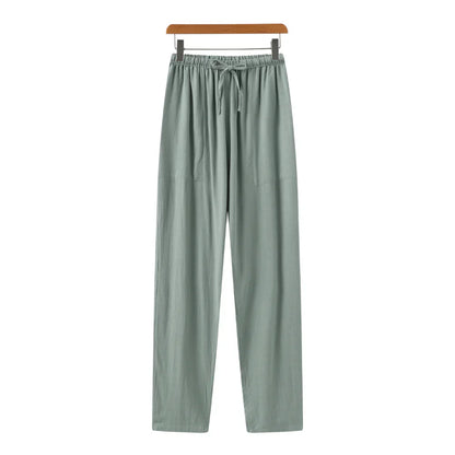 Hessel | Linnen slim fit pantalon