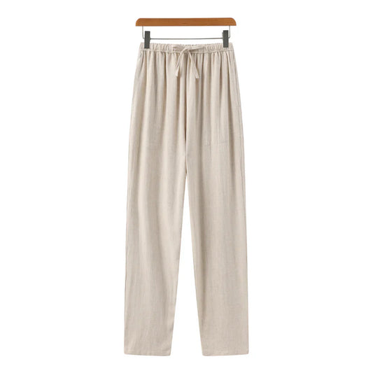 Hessel | Linnen slim fit pantalon