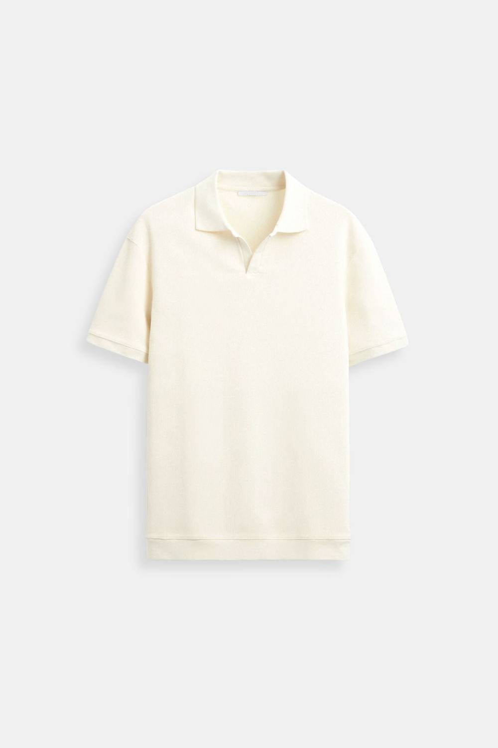 Stijlvolle Heren Polo T-shirt van Wol met Structuur