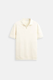 Stijlvolle Heren Polo T-shirt van Wol met Structuur
