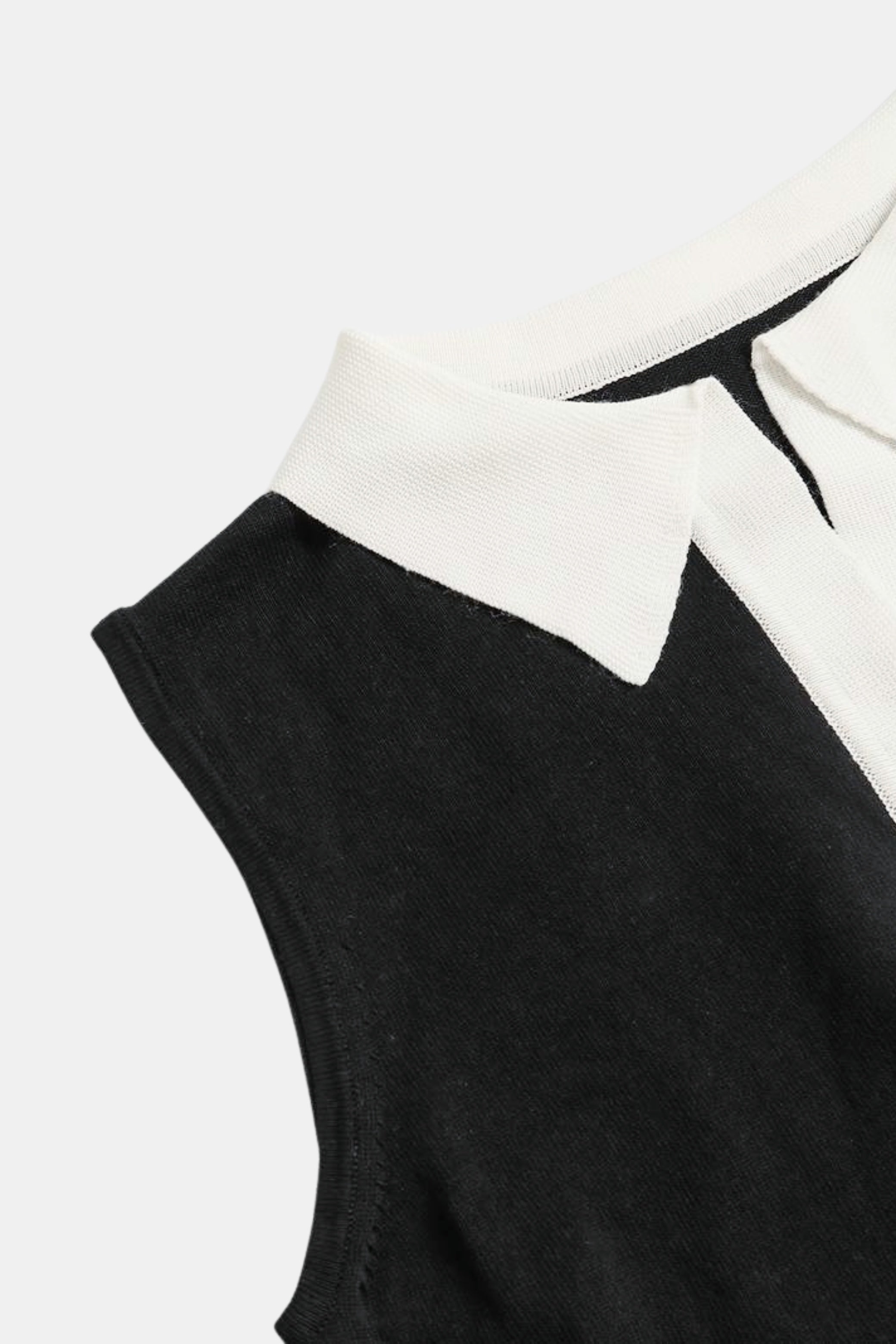 Gebreide Polo Tanktop met Contrasterende Rand - Jasper