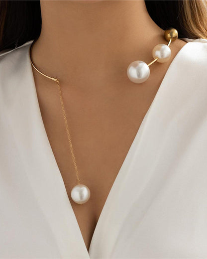 Nina | Claviculeketting met nep parel