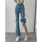 Lucy | Eigentijdse hoge taille spijkerbroek