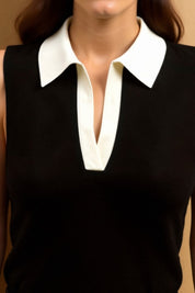 Gebreide Polo Tanktop met Contrasterende Rand - Jasper