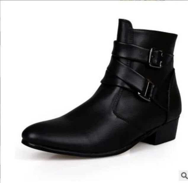 Maxime | Retro heren enkelboots met dubbele gespsluiting.