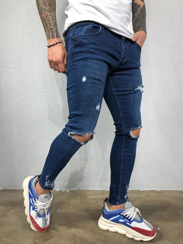 Rik | Gescheurde skinny jeans in herenmodel