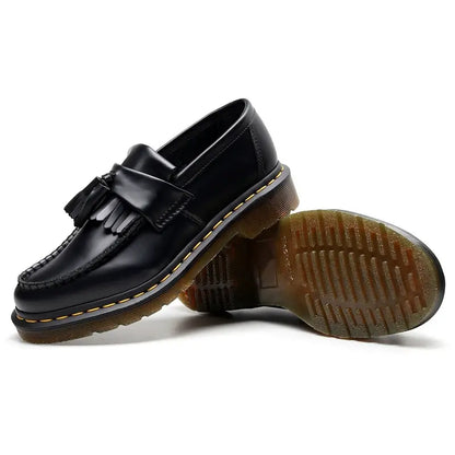 Hugo | Leren loafers met hoge hak