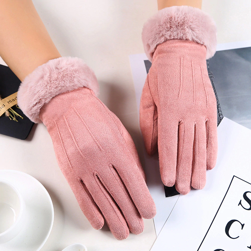 Nina | Stijlvolle fluwelen leren handschoenen