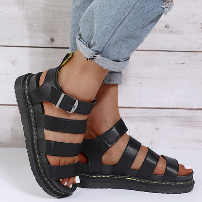 Stijlvolle Leren Sandalen - Trendy en Comfortabel