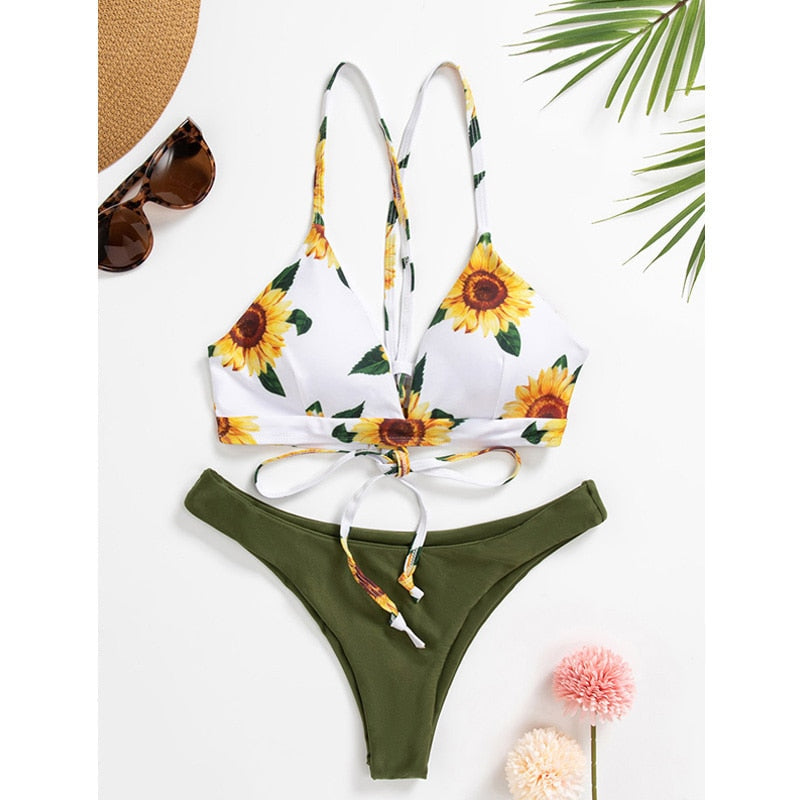 Zinda | Vrolijke & stijlvolle zonnebloem bikini