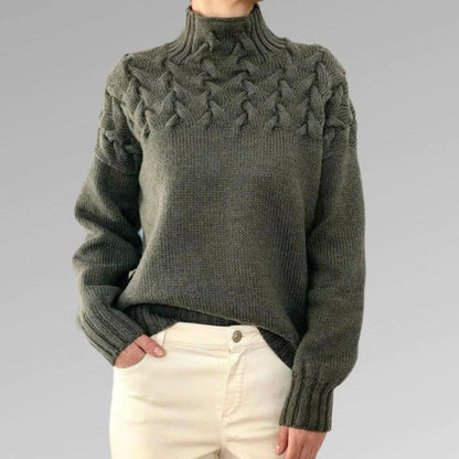 Gebreide dames coltrui - ultiem comfort en stijlvolle warmte voor een gezellige en modieuze uitstraling. Luxe gebreid design met col, lange pasvorm en hoogwaardige materialen voor een zachte en huidvriendelijke ervaring. Perfect te combineren voor een casual chic ensemble en een vleugje elegantie in je wintergarderobe.