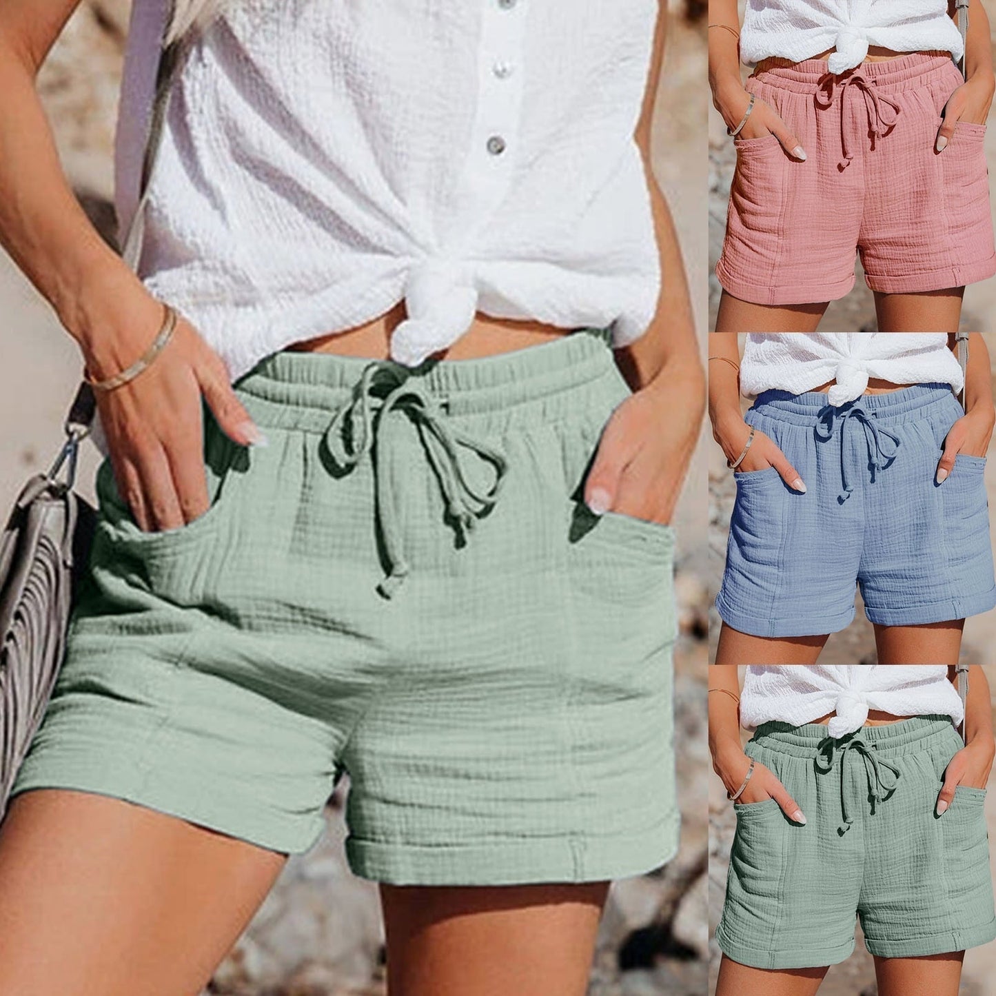 Ultieme combinatie van comfort en stijl - deze linnen dames shorts bieden een luxueuze feel, duurzaamheid en een moeiteloze, vrouwelijke pasvorm. Perfect voor elke gelegenheid.