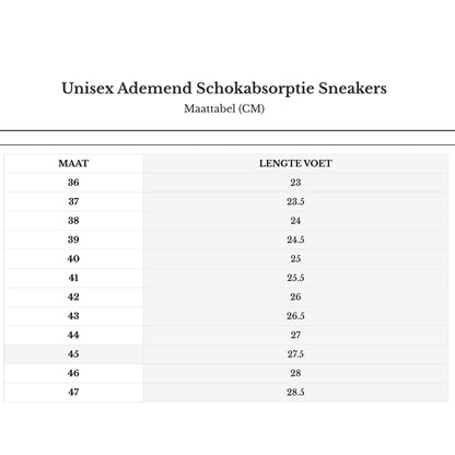 Ademende en schokabsorberende sneakers voor ultiem comfort en een trendy uitstraling. Geschikt voor diverse activiteiten en voorzien van een stijlvol mode-ontwerp.