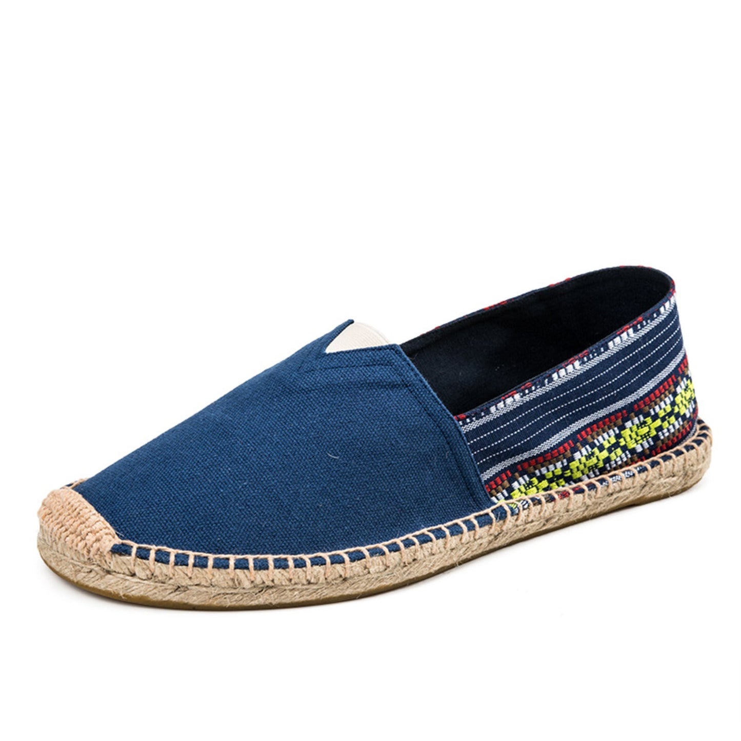 Eline | Gestreepte espadrilles van geruwd canvas