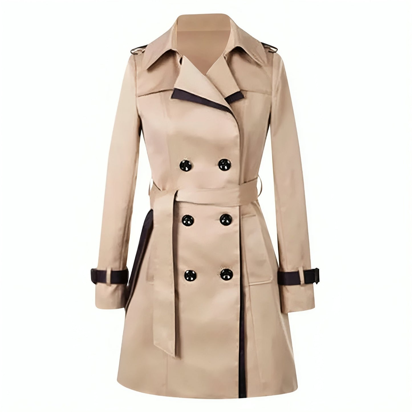 Stijlvolle en comfortabele lange dames trenchcoat, met een tijdloos design en veelzijdige stijl. Deze trenchcoat biedt optimaal comfort, praktische details zoals een taille riem voor een mooie pasvorm, en duurzame kwaliteit die seizoen na seizoen meegaat.