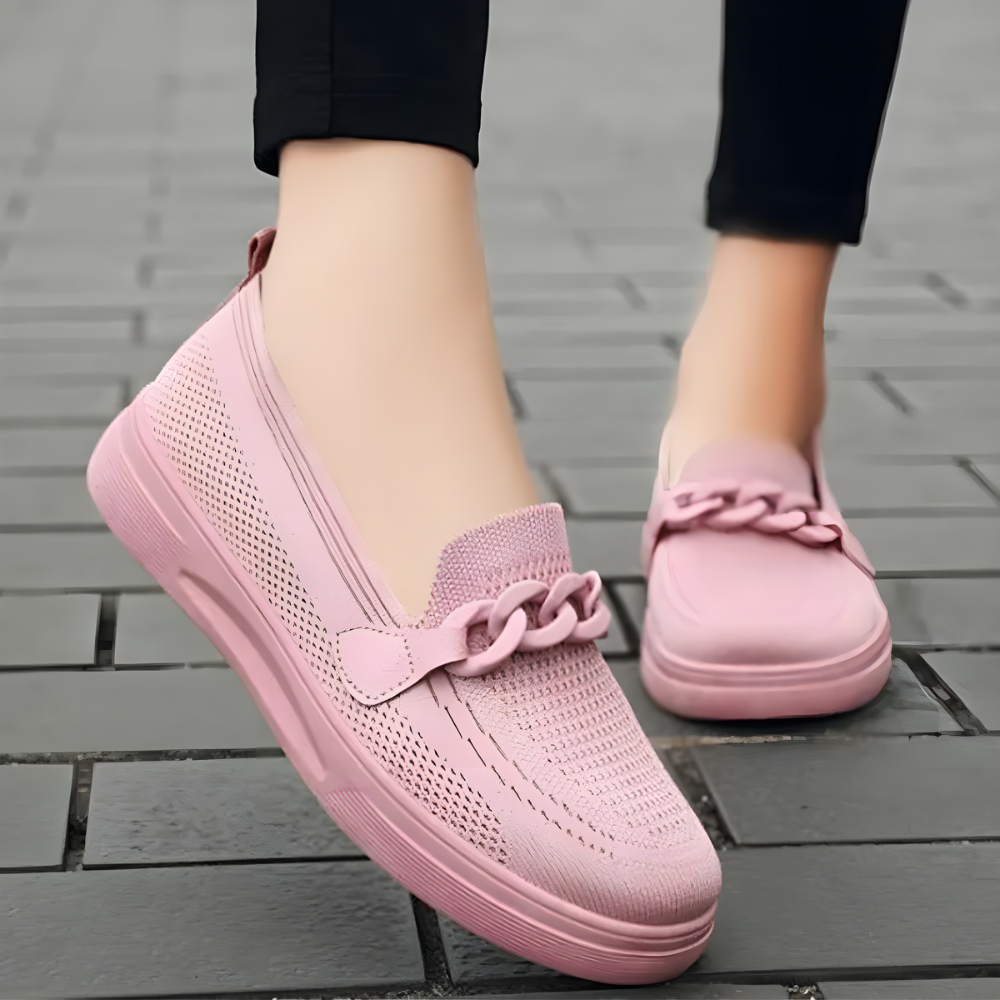 Comfortabele platte loafers