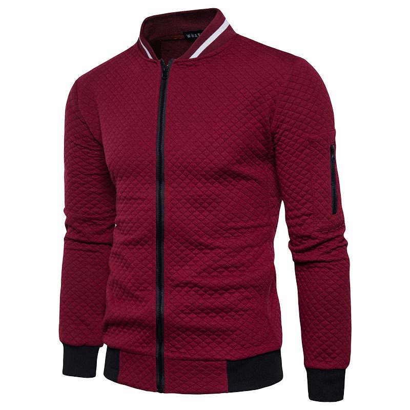 Daan | Geruit heren vest met opstaande kraag en rits in de kleur Rood voor heren in Smart-casual stijl geschikt voor alle seizoenen.