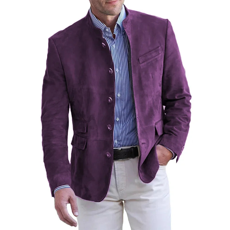 Dennis | Tijdloze colbertjas voor mannen in de kleur Paars voor heren in stijl ideaal voor de herfst.