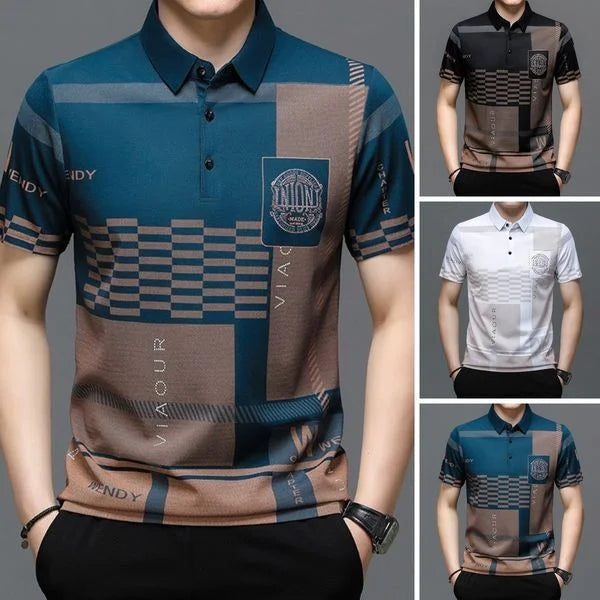 Finn | T-shirt met ijszijde opdruk in de kleur Blauw voor heren in stijl ideaal voor de lente.