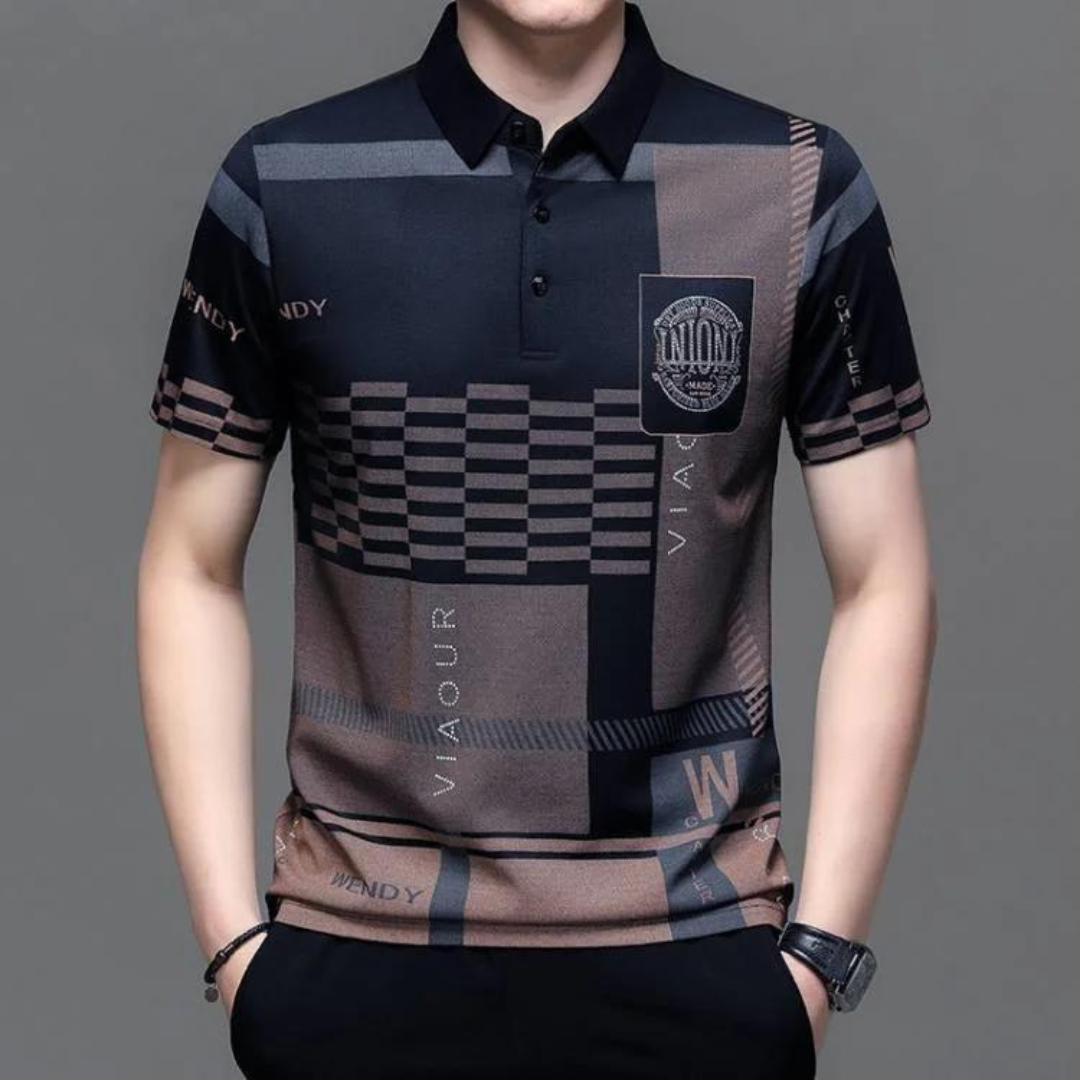 Finn | T-shirt met ijszijde opdruk in de kleur Zwart voor heren in stijl ideaal voor de lente.