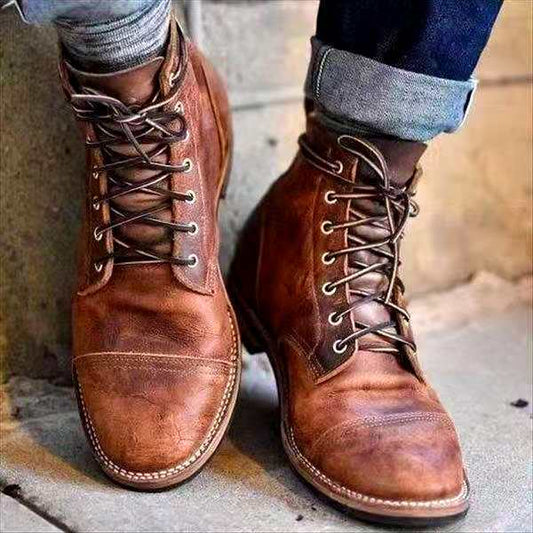 Stijlvolle Heren Veterboots - Trendy Comfort en Duurzaamheid