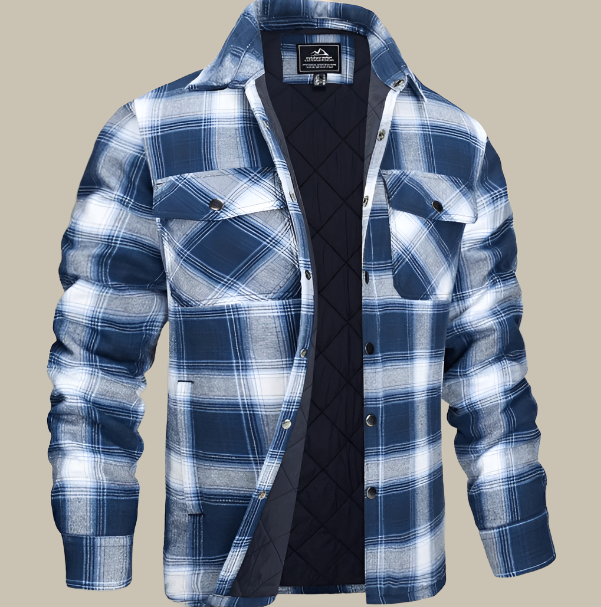 Fleecejack met trendy ruitpatroon en comfortabele voering, ideaal voor koude omstandigheden. Perfecte combinatie van warmte en stoere stijl voor mannen. Perfect voor dagelijks gebruik of een wandeling in de natuur.