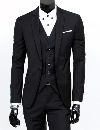 Trendy 3-Delige Heren Set: Zakelijke Blazer, Vest en Broek