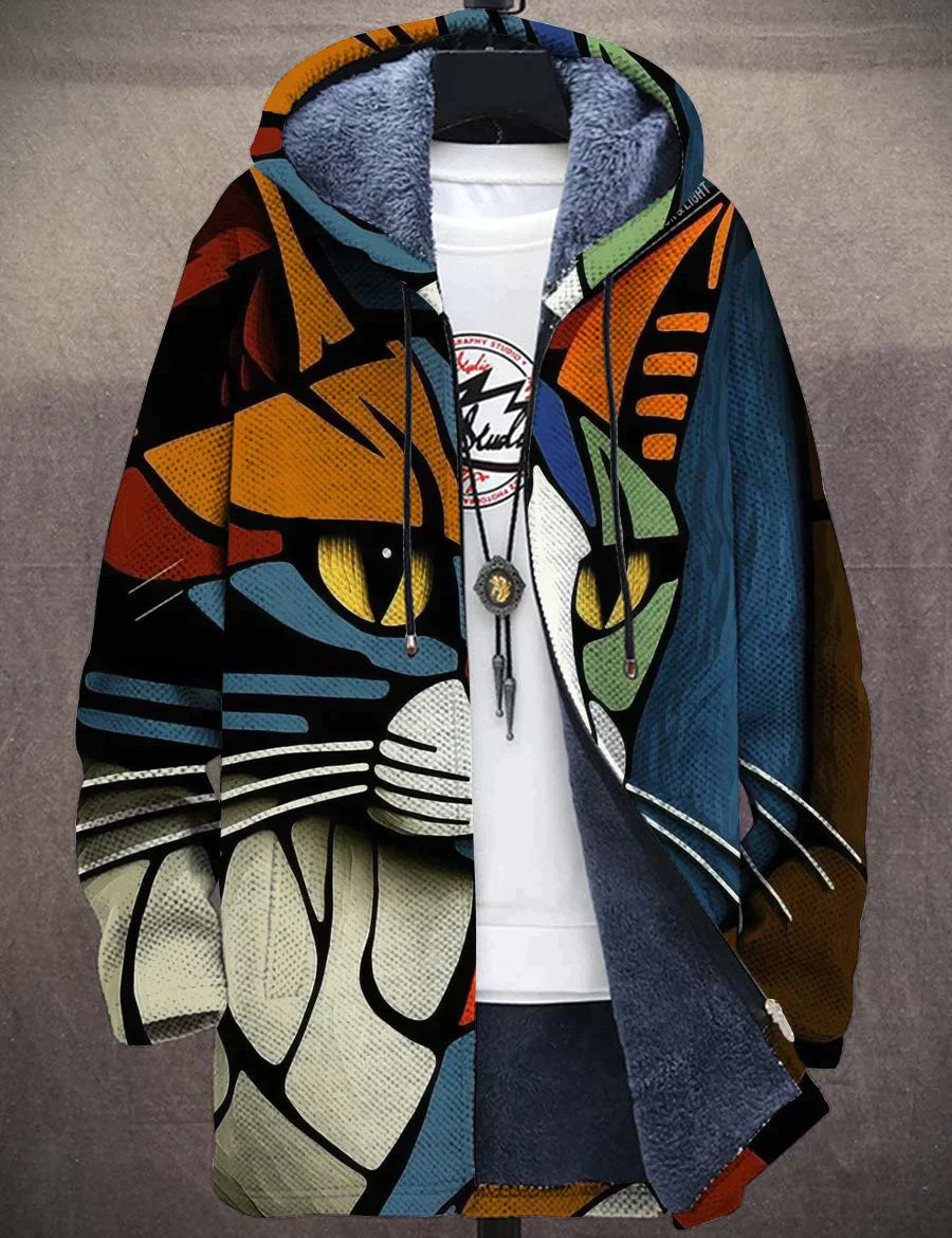 Ivaan | Heren T-Shirt in Katten Stijl in de kleur Blauw voor heren in Streetwear stijl ideaal voor de winter