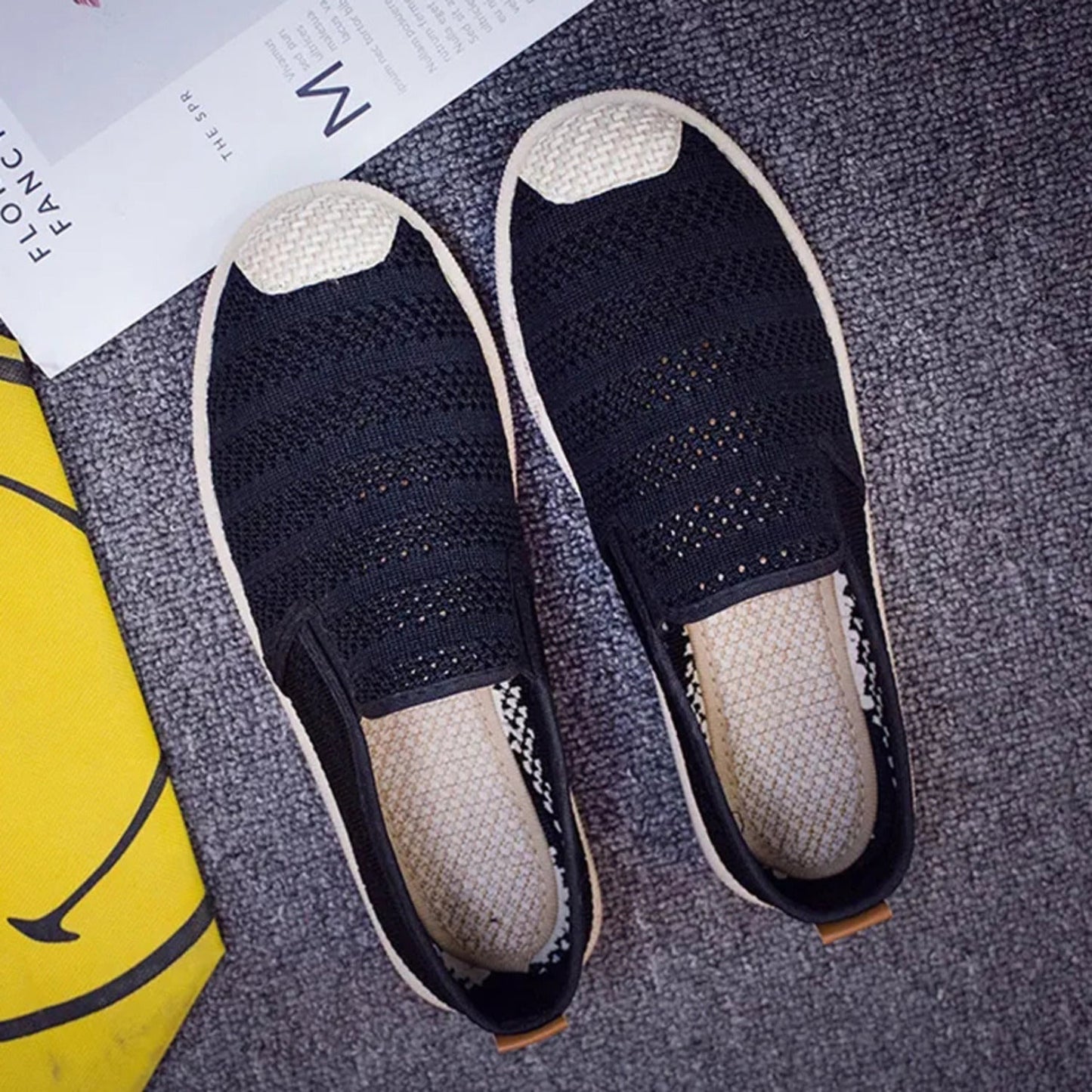 Kate | Plat zool espadrilles van canvasstof