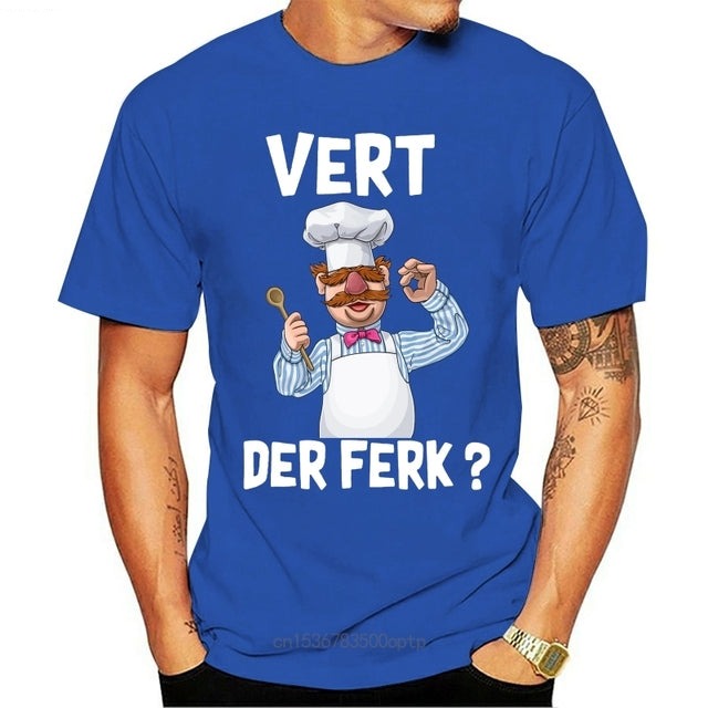 James | Zweedse kok Muppets T-shirt in de kleur Hemelsblauw voor heren in stijl geschikt voor alle seizoenen.