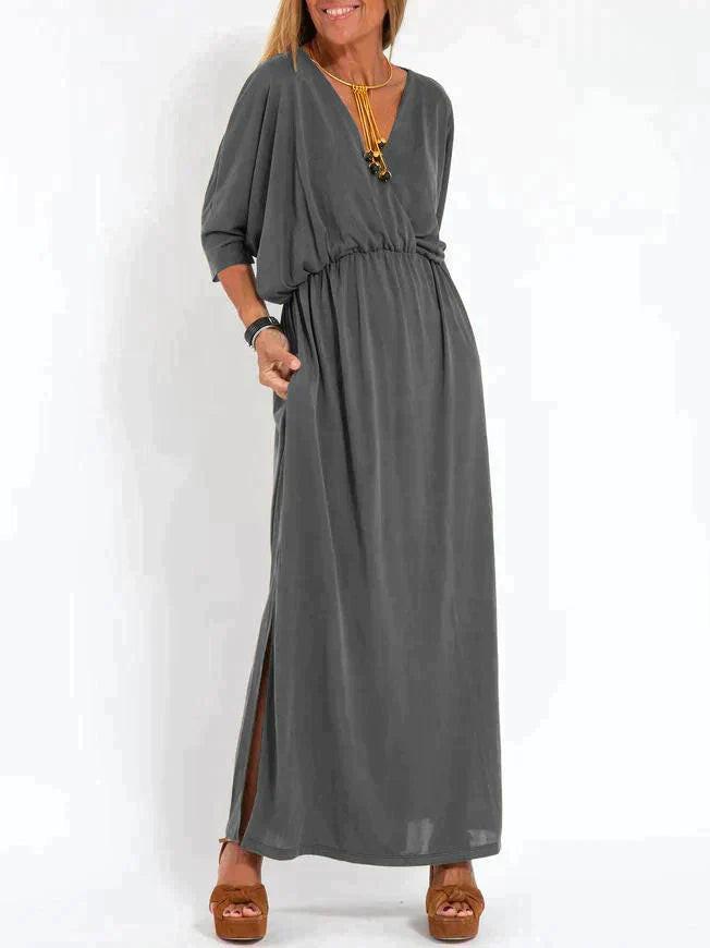 Nina - Zwarte elegante maxi-jurk