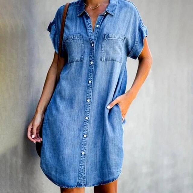Sophie | Stijlvolle Comfortabele Denim Jurk