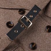 Loïs | Stijlvolle blazer met riem in de kleur Grijs voor dames in Formal stijl ideaal voor de herfst.