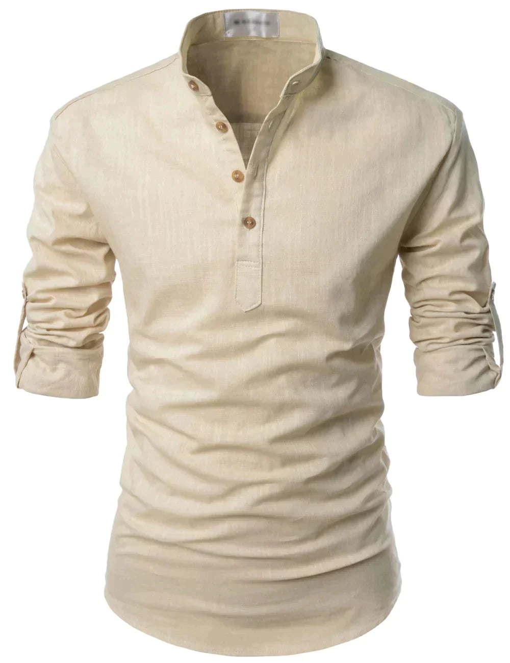 Milo | T-shirt voor heren in de kleur Khaki voor heren in stijl ideaal voor de herfst.