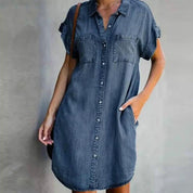 Sophie | Stijlvolle Comfortabele Denim Jurk