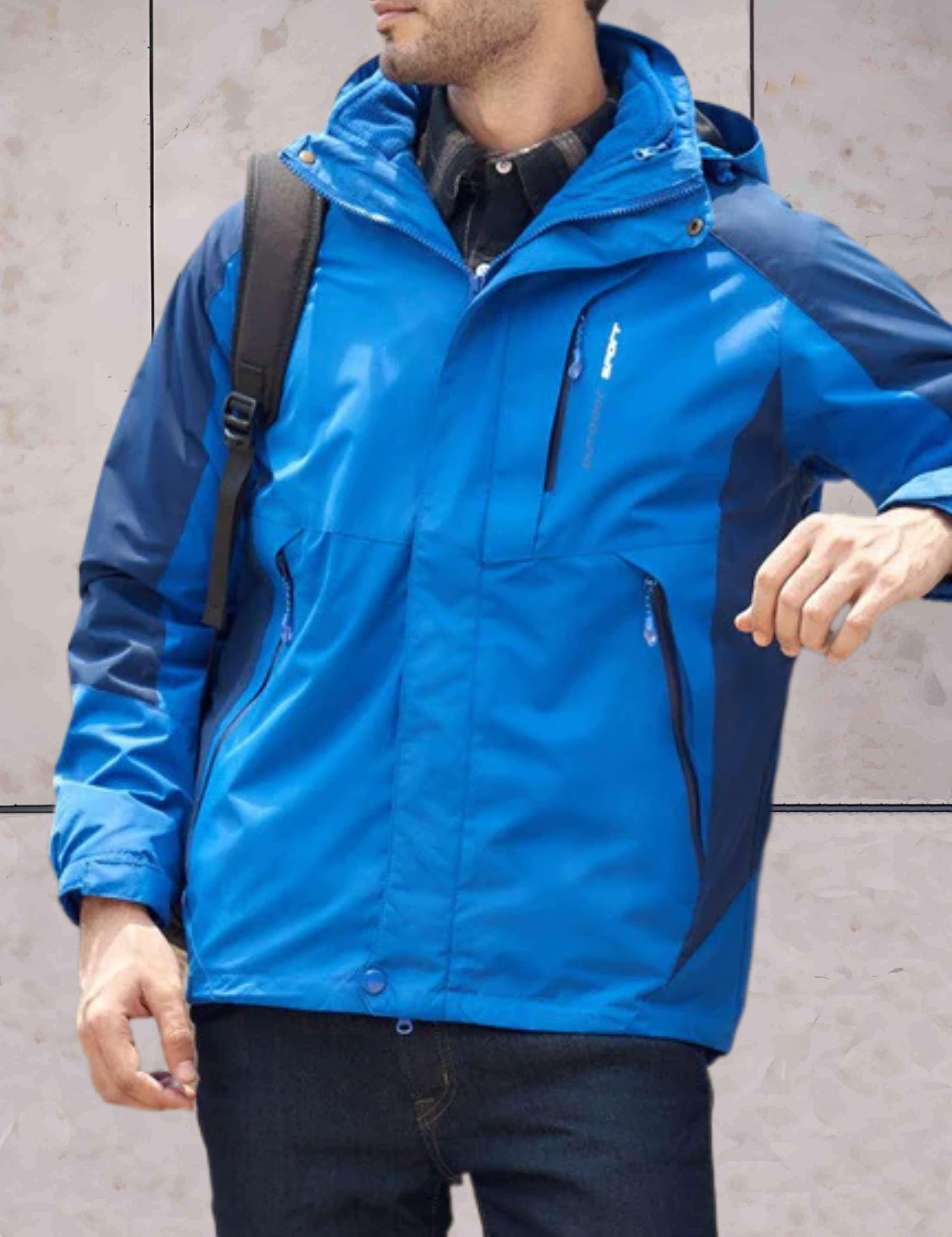 Scott - wind- en waterdicht wandeljack met capuchon, zakken en dubbele rits- en knoopsluiting - Sky-Sense