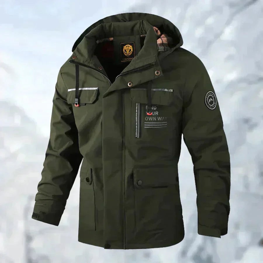 P.M Legend | Waterdichte Jas voor Heren in de kleur Donkergroen voor heren in Outdoor stijl ideaal voor de winter