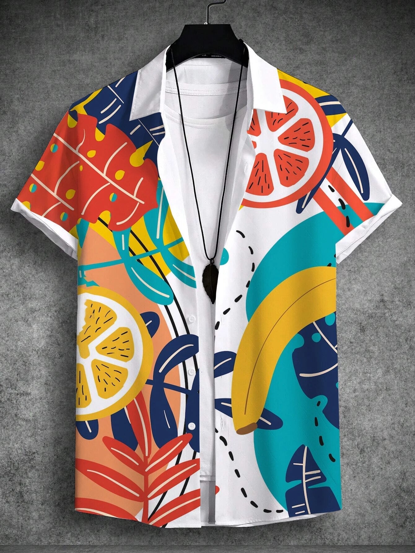 Fleurig zomer shirt met tropische print