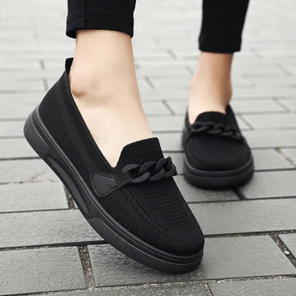 Comfortabele platte loafers