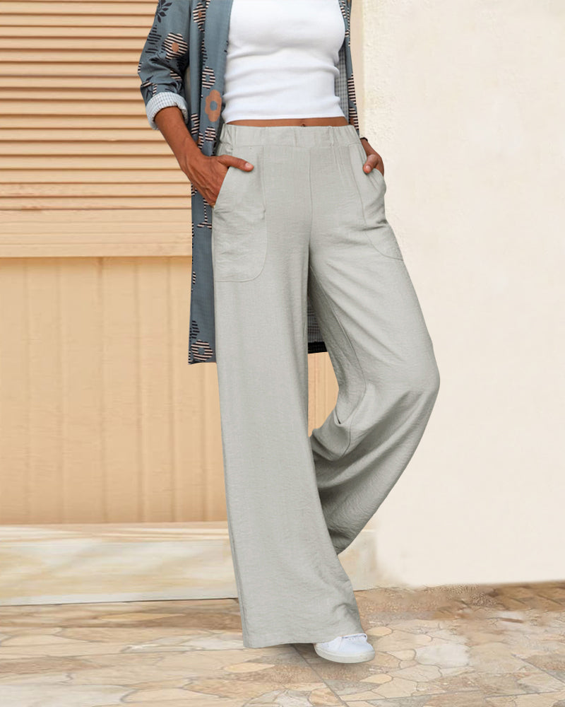 Pantalon Effen hoge taille