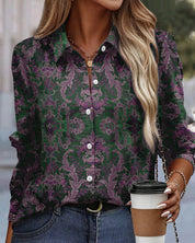 Hersftblouse met print voor dames in meerdere kleuren