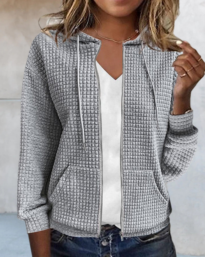 Monique | Casual vest met zakken en koorden