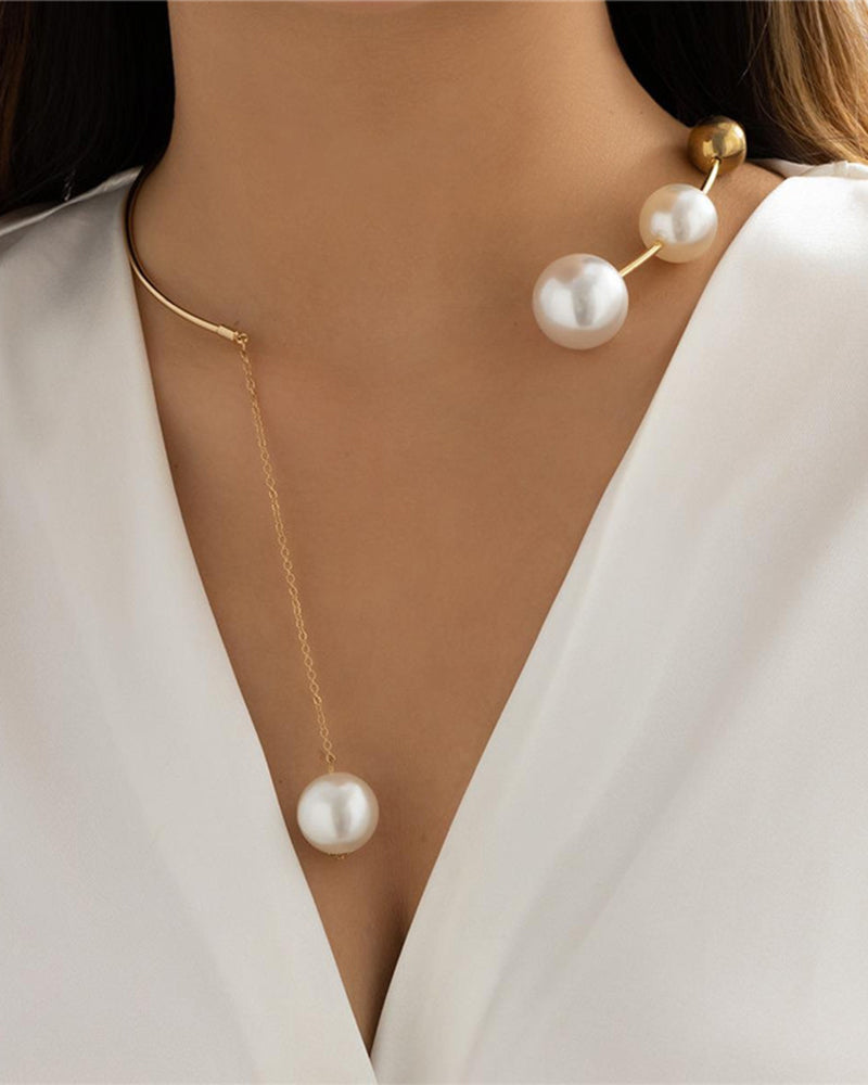 Claviculeketting voor vrouwen met nep parel