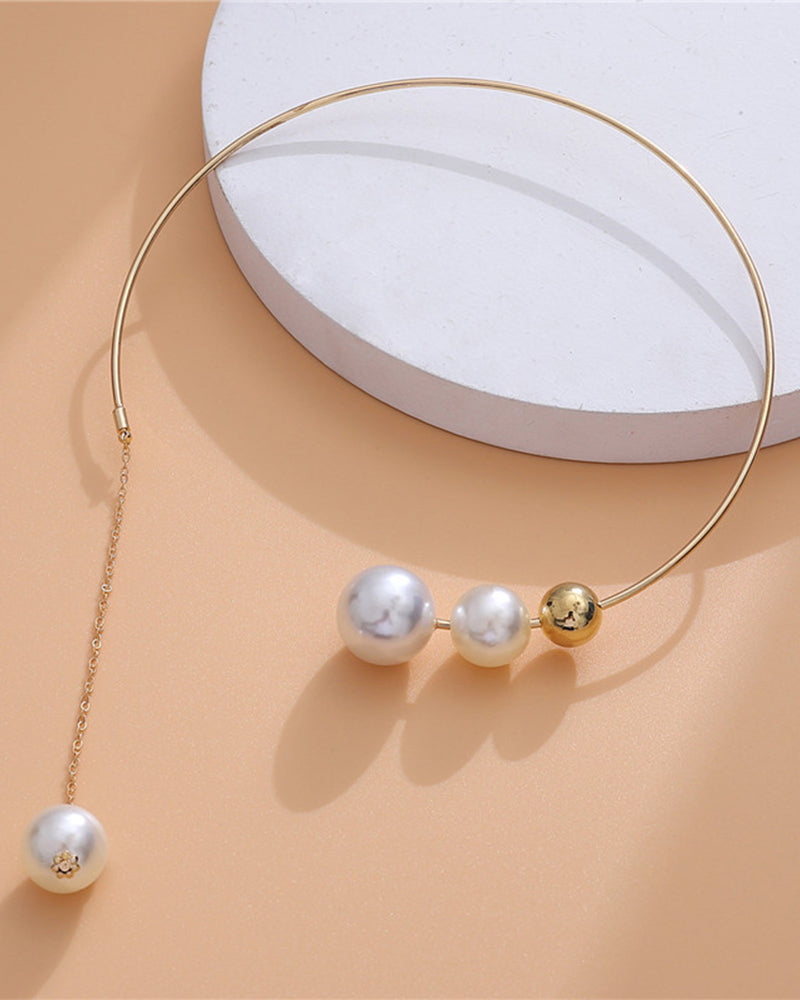 Claviculeketting voor vrouwen met nep parel