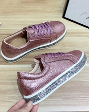 Plateausneakers met glitters in grote maten voor vrouwen