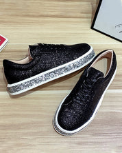 Plateausneakers met glitters in grote maten voor vrouwen