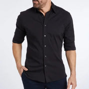 Roben | kreukvrije Heren Blouse Met Rits